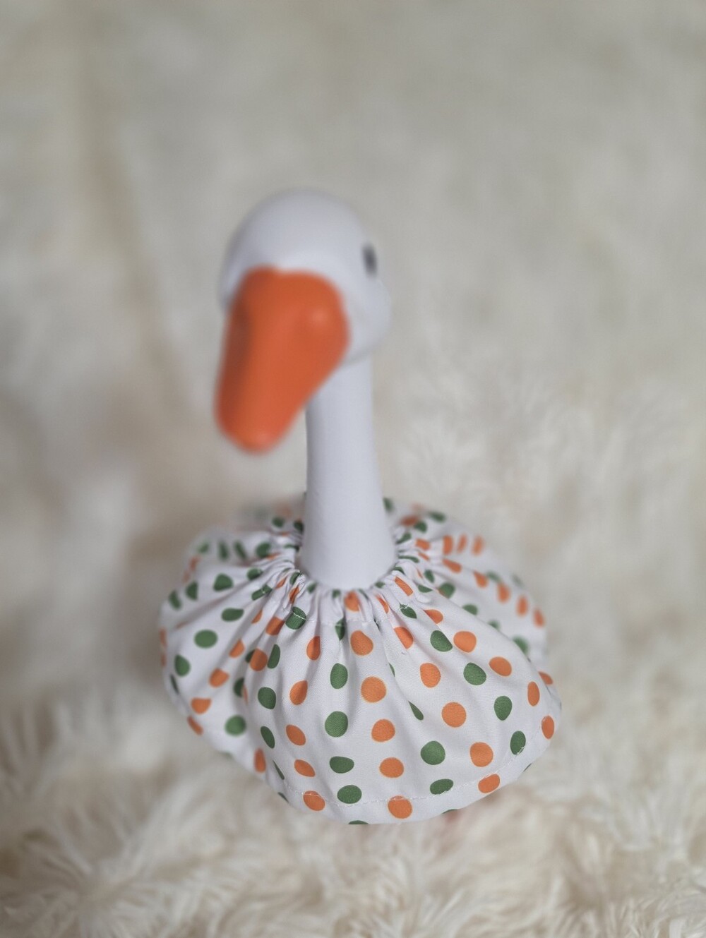 10" Handmade Orange And Green Polka Dot Dress
